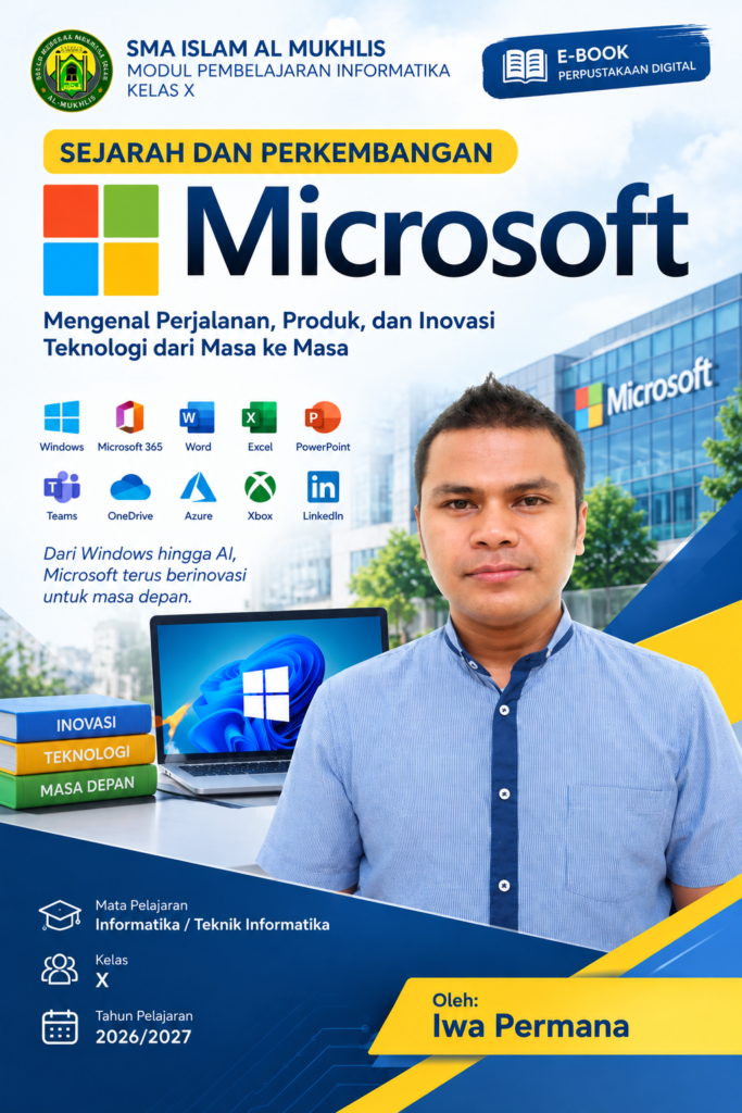 Sampul buku Sejarah dan Perkembangan Microsoft