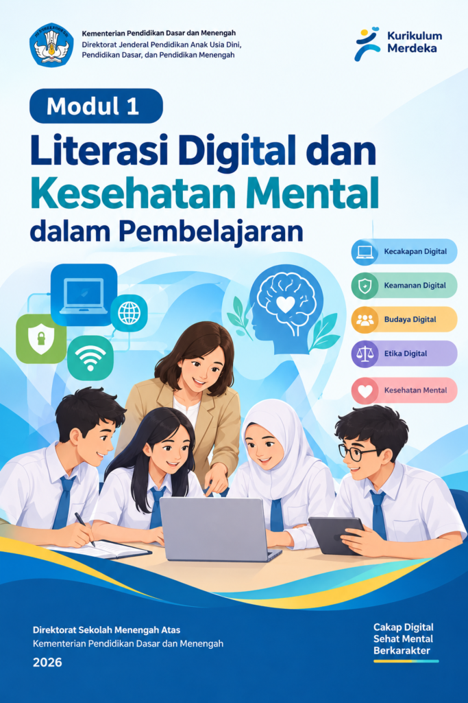 Sampul buku E-Book Literasi Digital dan Kesehatan Mental dalam Pembelajaran